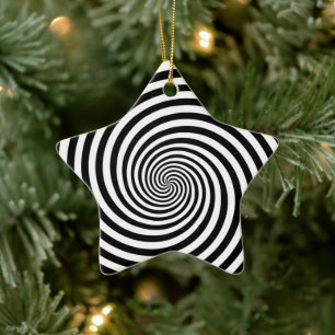 Ornamento De Cerâmica Espiral Hípnose Forma de Estrela