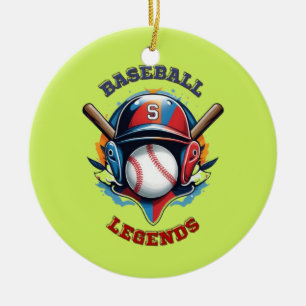 Ornamento De Cerâmica Espírito All-Star: Esporte Clássico do Baseball Es