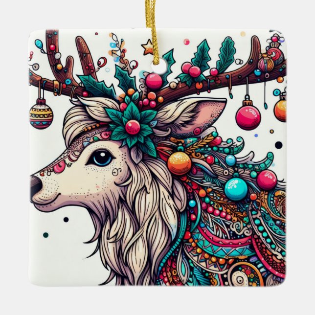 Ornamento De Cerâmica Espírito de Natal (Frente)