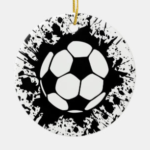 Ornamento De Cerâmica espirro de futebol
