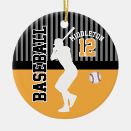 Ornamento De Cerâmica Esporte de basebol - Dourado