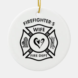 Ornamento De Cerâmica Esposa dos sapadores-bombeiros