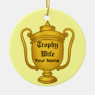 Ornamento De Cerâmica Esposa Troféu
