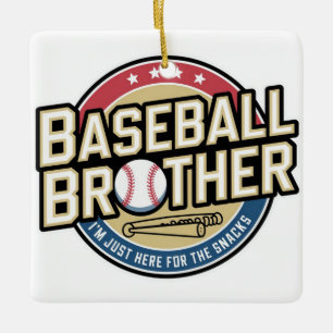 Ornamento De Cerâmica Esquadrão de Snack Irmão Baseball