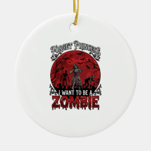 Ornamento De Cerâmica Esqueça Princesa Morcego Cemitério Lua de Sangue Z
