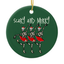 Esqueleto do crânio de Natal assustador e alegre b