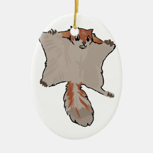 Ornamento De Cerâmica Esquilo voador