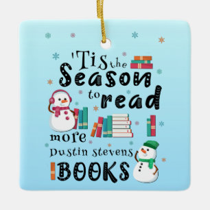 Ornamento De Cerâmica Essa é a temporada para ler mais livros do Dustin