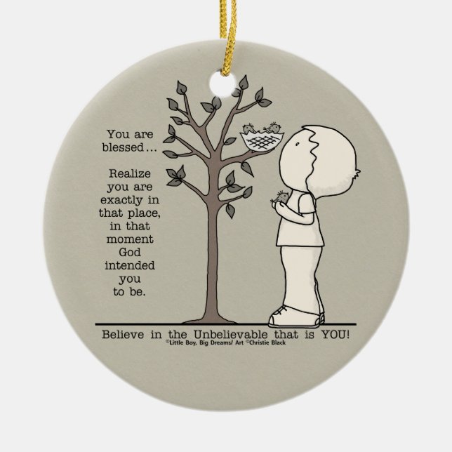 Ornamento De Cerâmica Esse lugar (Frente)