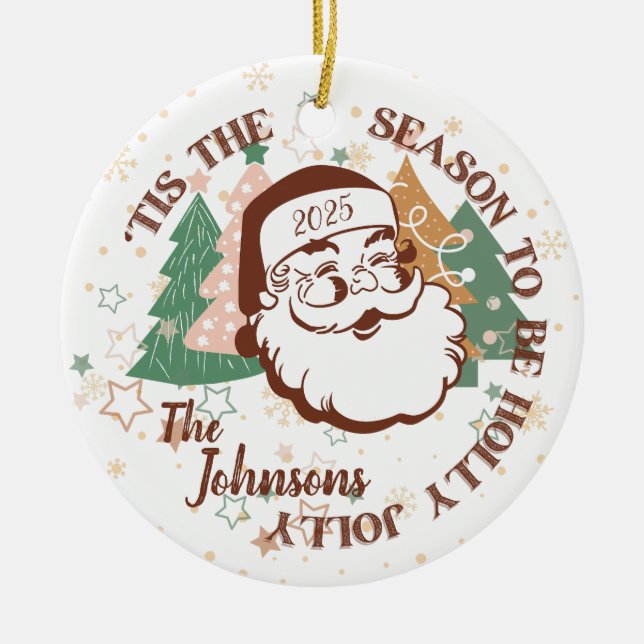 Ornamento De Cerâmica Esta É A Razão Para Ser Holly Jolly Papais noeis (Frente)