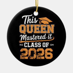 Ornamento De Cerâmica Esta Rainha Dominou Turma De 2026 Graduação