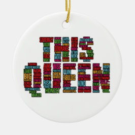 Ornamento De Cerâmica Esta Rainha Negra Rainha Melanina Natal