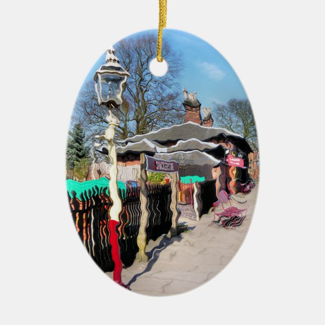 ORNAMENTO DE CERÂMICA ESTAÇÃO DE COMBOIO ANTIGO (Frente)