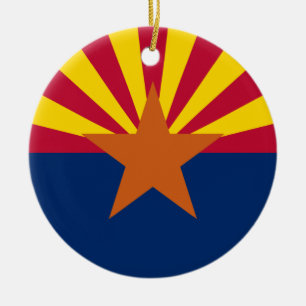 Ornamento De Cerâmica Estado de bandeira da Arizona