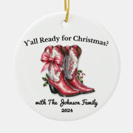 Ornamento De Cerâmica Estão prontos para o Natal?