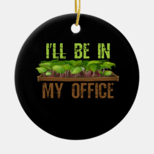 Ornamento De Cerâmica Estarei no meu escritório