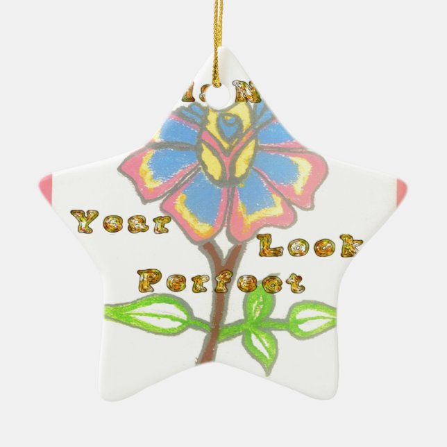 Ornamento De Cerâmica Este Ano Parece Perfeito. (Frente)