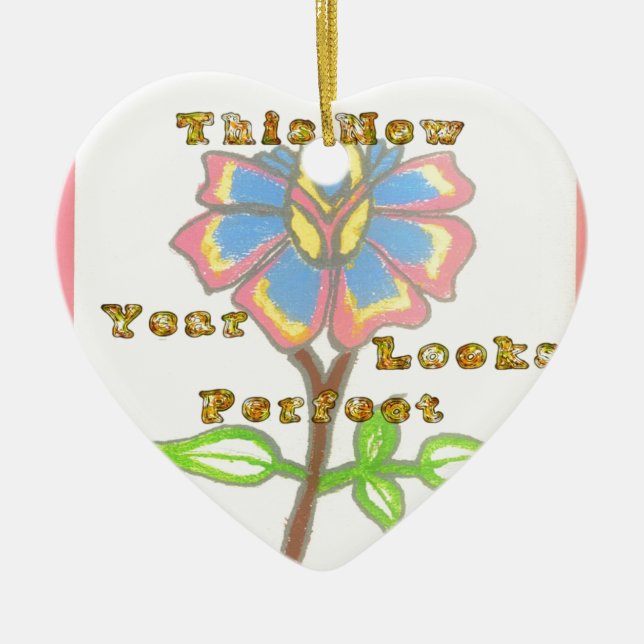 Ornamento De Cerâmica Este Ano Parece Perfeito. (Frente)
