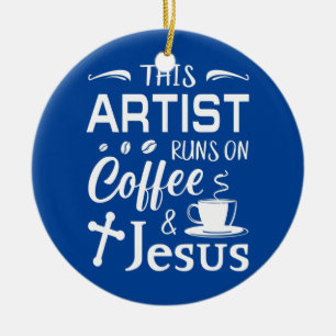 Ornamento De Cerâmica Este Artista Funciona Com Café Jesus Cafeína