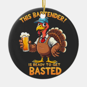 Ornamento De Cerâmica Este barman está pronto para ser morto