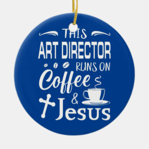 Ornamento De Cerâmica Este Diretor de Arte Funciona Com Café Jesus Cafeí