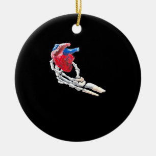 Ornamento De Cerâmica Este É O Meu Coração - Mãos Do Coração De Esquelet