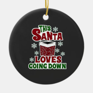 Ornamento De Cerâmica Este Papai noel Adora Ir Para O Natal De Natal