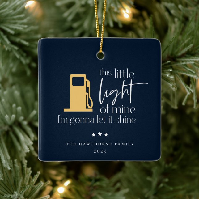 Ornamento De Cerâmica Este Pequeno Natal De Gás Engraçado (Árvore)