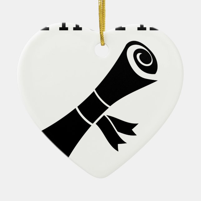 Ornamento De Cerâmica Este PhD não é nenhuma BS (Frente)