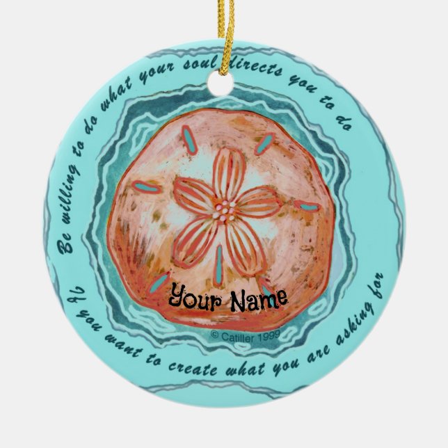 Ornamento De Cerâmica Esteja disposto (Frente)