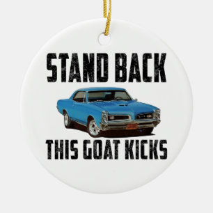Ornamento De Cerâmica Esteja para trás pontapés desta cabra realmente