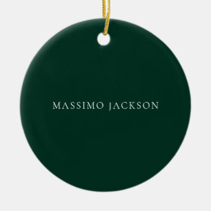 Ornamento De Cerâmica Estética moderna simples minimalista verde escuro