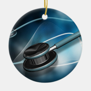 Ornamento De Cerâmica Estetoscópios médicos da enfermeira