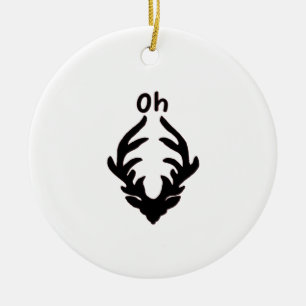 Ornamento De Cerâmica Estilo Artístico Limpo de Oh Deer