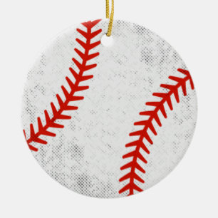 Ornamento De Cerâmica Estilo Atlético Retro de Beisebol Vintage Angustia