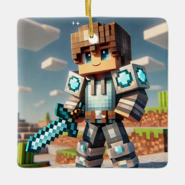 Ornamento De Cerâmica Estilo Bloqueio Escuro Dragão Escuro Espada Diaman (Frente)