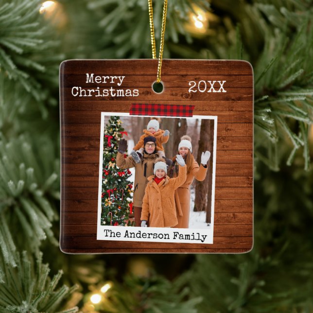 Ornamento De Cerâmica Estilo de Fotografia Instantânea da Fita de Artesa (Árvore)