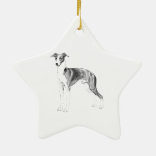 Ornamento De Cerâmica Estilo de Greyhound Italiano