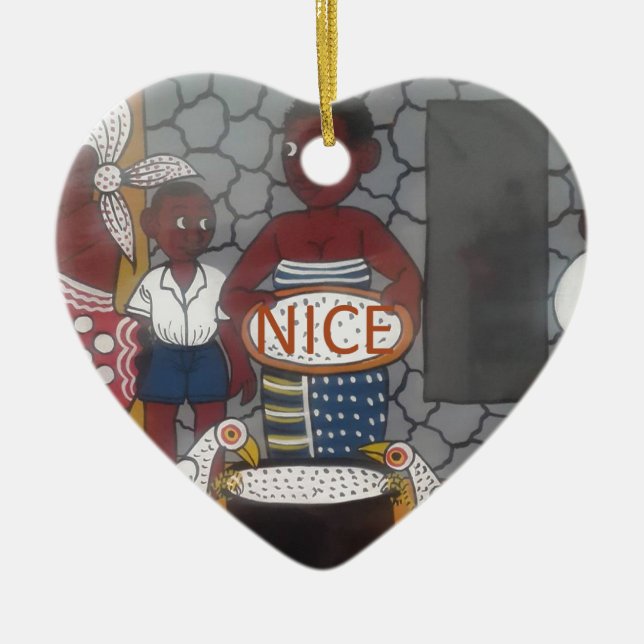 Ornamento De Cerâmica Estilo de vida tradicional africano (Frente)