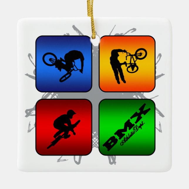 Ornamento De Cerâmica Estilo Urbano BMX Incrível (Frente)