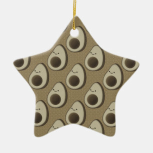 Ornamento De Cerâmica Estilo Vintage padrão Avocado