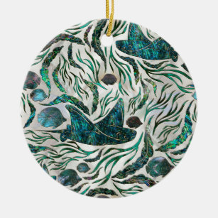 Ornamento De Cerâmica Estilos de peixes de raia e de gato Abalone