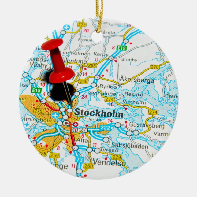Ornamento De Cerâmica Éstocolmo, suecia (Frente)