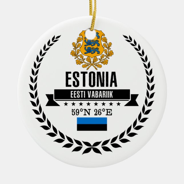 Ornamento De Cerâmica Estônia (Frente)