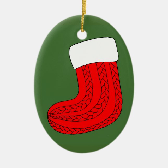 Ornamento De Cerâmica Estoque de Natal (Frente)