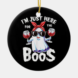 Ornamento De Cerâmica Estou aqui só para as mulheres do Boos Halloween