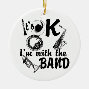 Ornamento De Cerâmica Estou com a foto da Banda