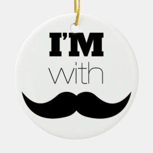 Ornamento De Cerâmica Estou com bigode