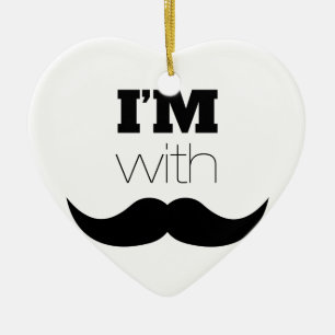 Ornamento De Cerâmica Estou com bigode