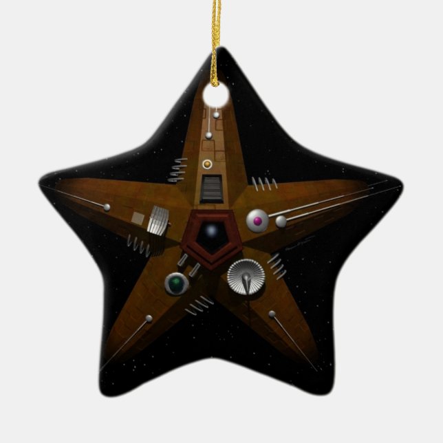 Ornamento De Cerâmica Estrela 2 de Brell (Frente)